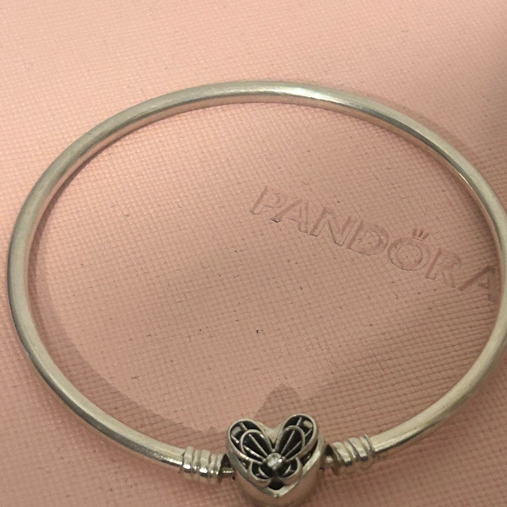 Pandora Sterling Silver Butterfly bangle  Bracelet